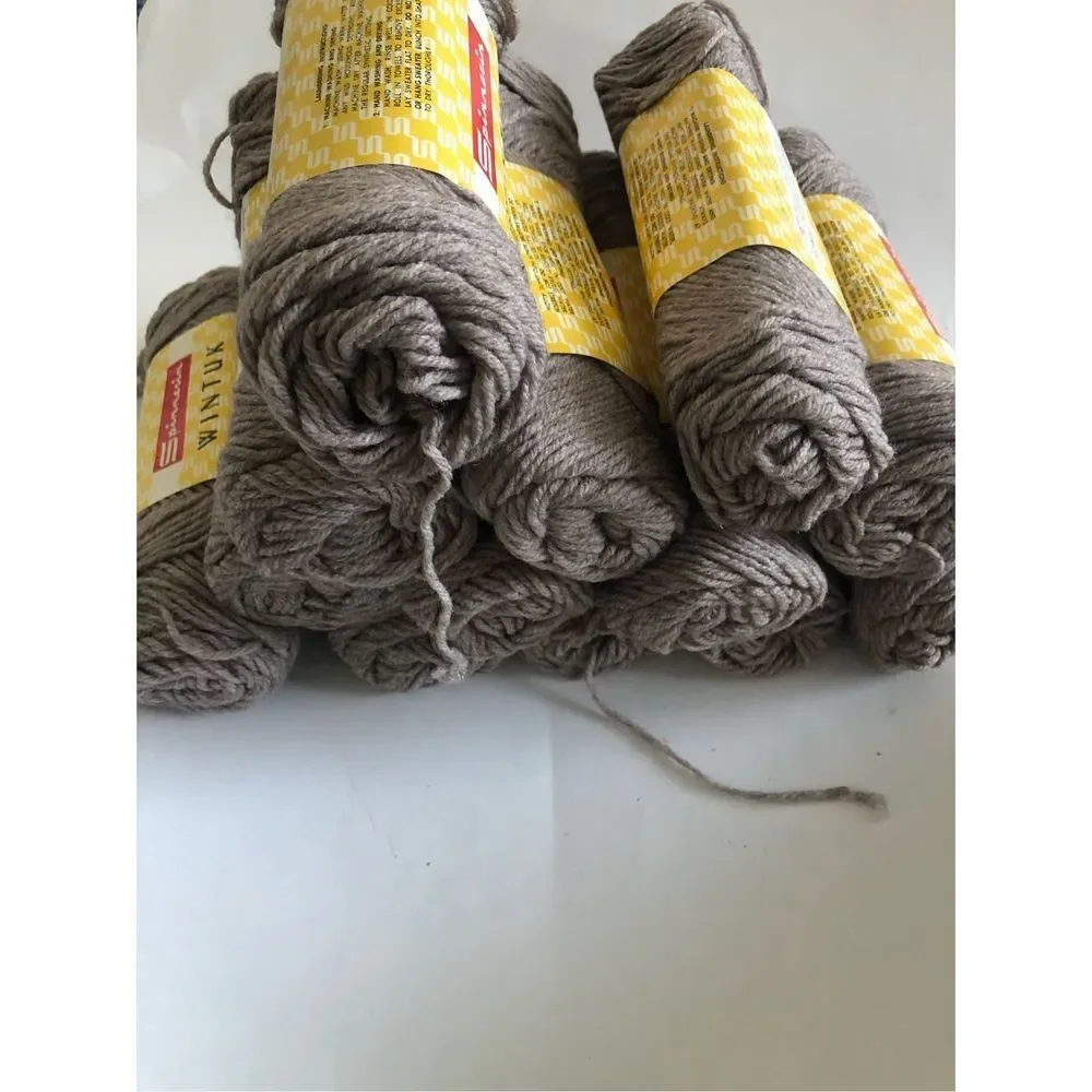 Spinnerin yarn orlon acrylic 2oz gray 13Pc vintages grey